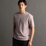 08ピンク | ジオメトリック ブリスタージャカード Tシャツ | NICOLE