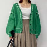 40グリーン | 2WAYケーブルニットカーディガン/ベスト(袖取り外し) | NICOLE