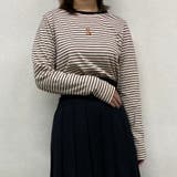 24クリーム | キツネ刺繍リンガーロンTEE | NICOLE