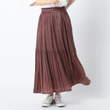 07ボルドー | 洗えるヴィンテージサテンスカート | NICOLE
