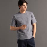 29グレー | シャドーチェック ニットTシャツ | NICOLE