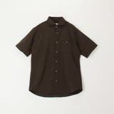13ブラウン | シャンブレーブロード カッタウェイカラーシャツ | NICOLE