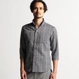 シアードビーチェック7分袖イタリアンカラーシャツ | NICOLE | 詳細画像1