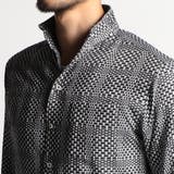 シアードビーチェック7分袖イタリアンカラーシャツ | NICOLE | 詳細画像8