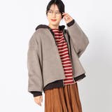 13ブラウン | モッサ風 コクーンショートジャケット | NICOLE