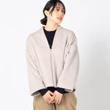 18ベージュ | モッサ風 コクーンショートジャケット | NICOLE