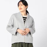 19ライトグレー | モッサ風 コクーンショートジャケット | NICOLE