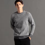 29グレー | ハニカムジャカード クルーネックニット | NICOLE