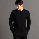 49ブラック | ハニカムジャカード クルーネックニット | NICOLE