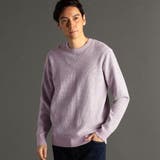 88ラベンダー | ハニカムジャカード クルーネックニット | NICOLE