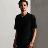 49ブラック | 【RIELABO】チドリ柄ＶネックTシャツ | NICOLE