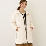 28オフホワイト | エンボス加工 シームレスダウン ロングコート／タフタ | NICOLE