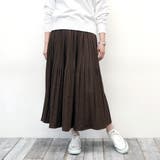 13ブラウン | ミジンコール プリーツスカート2 | NICOLE