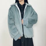 60ブルー | リバーシブルファーブルゾン | NICOLE