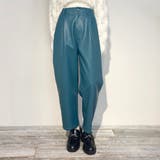 60ブルー | フェイクレザーサルエル パンツ | NICOLE
