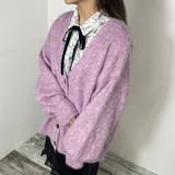 08ピンク | WEB限定メランジニットカーディガン | NICOLE