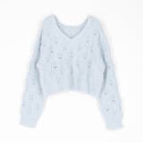 前後2WAY透かし編みニットプルオーバー | NICOLE | 詳細画像4 