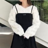 28オフホワイト | 前後2WAY透かし編みニットプルオーバー | NICOLE