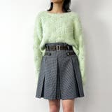 40グリーン | 前後2WAY透かし編みニットプルオーバー | NICOLE