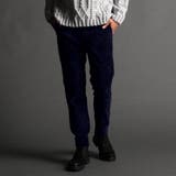 67ネイビー | ストレッチブライトコール イージーパンツ | NICOLE