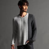 09ホワイト | 【23年モデル EC限定再販売】配色切替 クルーネックニット | NICOLE