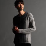 49ブラック | 【23年モデル EC限定再販売】配色切替 クルーネックニット | NICOLE