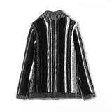 【RIELABO】3Dランダムストライプジャカード ショールカラーカーディガン | NICOLE | 詳細画像11