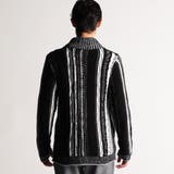 【RIELABO】3Dランダムストライプジャカード ショールカラーカーディガン | NICOLE | 詳細画像6