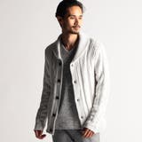 09ホワイト | 【RIELABO】3Dランダムストライプジャカード ショールカラーカーディガン | NICOLE