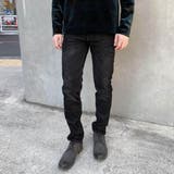 67ネイビー | フロッキープリントデニム | NICOLE