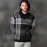 49ブラック | 【WEB限定】7ＧＧ ビッグチェックショールカラーニット | NICOLE