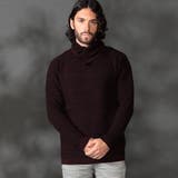 07ボルドー | 【WEB限定】１２ＧＧ バスケット柄アフガンネックニット | NICOLE