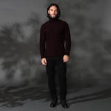 【WEB限定】７ＧＧ ヘリンボーンタートルネックニット | NICOLE | 詳細画像2 