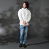 【WEB限定】７ＧＧ ヘリンボーンタートルネックニット | NICOLE | 詳細画像3 