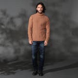 【WEB限定】７ＧＧ ヘリンボーンタートルネックニット | NICOLE | 詳細画像4 