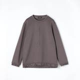 13ブラウン | ダンボールニットロゴプリントクルーネックプルオーバー | NICOLE