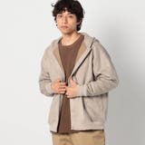 18ベージュ | スエード裏ボアスナップパーカー | NICOLE