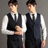 67ネイビー | SUPER130’S ピンヘッド リバーシブルベスト | NICOLE