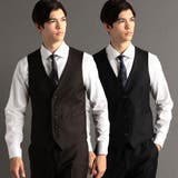 49ブラック | CANONICO シャンブレーツイル リバーシブルベスト | NICOLE