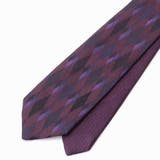 80パープル | ダイヤ/千鳥 リバーシブルネクタイ | NICOLE