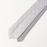 19ライトグレー | ジオメトリック/マイクロドット リバーシブルネクタイ | NICOLE