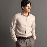 18ベージュ | シャイニーツイル カッタウェイカラーシャツ | NICOLE