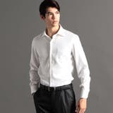 09ホワイト | COOLMAX ヘリンボン ドレスシャツ | NICOLE