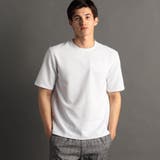 09ホワイト | タックボーダー クルーネックTシャツ | NICOLE