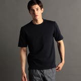 67ネイビー | タックボーダー クルーネックTシャツ | NICOLE