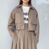 18ベージュ | フラットカラーショートジャケット | NICOLE