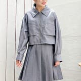 19ライトグレー | フラットカラーショートジャケット | NICOLE