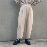 28オフホワイト | 配色ステッチサルエルパンツ | NICOLE
