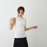 28オフホワイト | リブニットタンクトップ | NICOLE