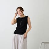 49ブラック | リブニットタンクトップ | NICOLE